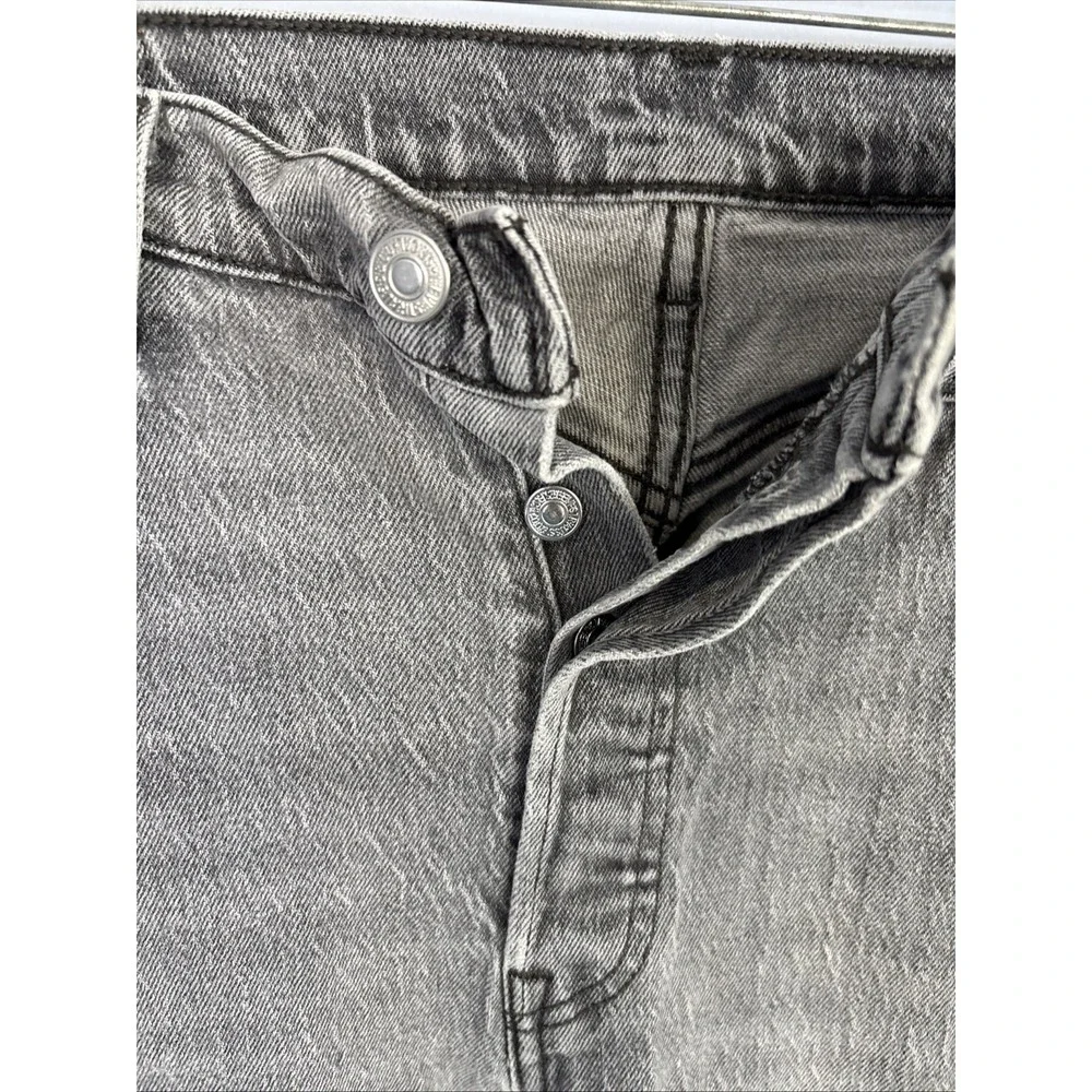 levi's‎ 501 premium jeans Black Fade Size 32x28 Leather Patch Y2K USA Rocker
